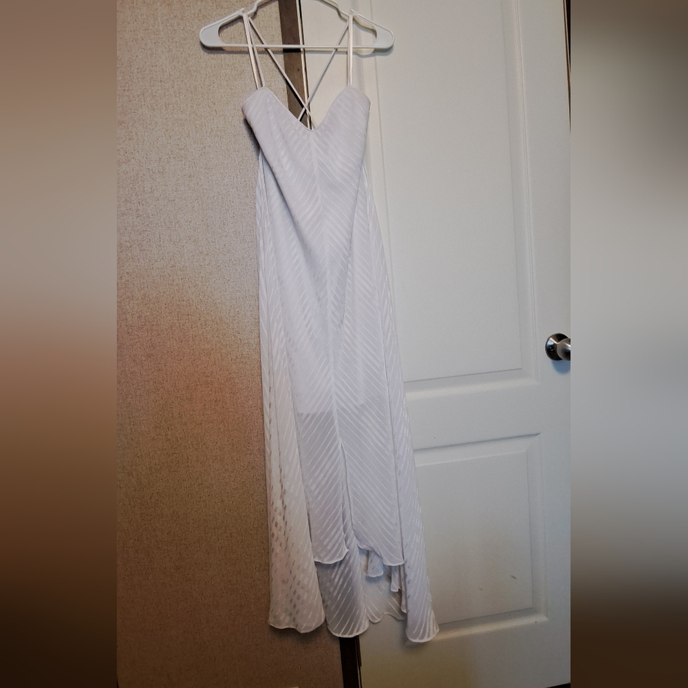 Elegant White Strappy Dress